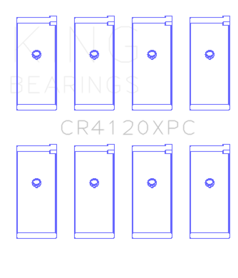 King 1992+ Mitsubishi 4G63/4G64 EVO I-IV (Size 0.5) Connecting Rod Bearing Set - CR4120XPC0.5
