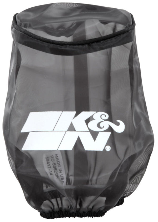 K&N 4.5in Base ID x 3.5in Top ID x 6in H - Black - Round Tapered - DryCharger Air Filter Wrap - RC-5062DK for 2011-2013 Polar