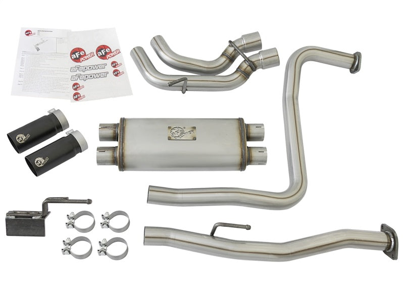 aFe Rebel Series 3in 409 SS Cat-Back Exhaust w/ Black Tips 04-15 Nissan Titan V8 5.6L - 49-46124-B