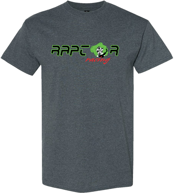 Raptor Racing 21st Anniversary Shirt front, dark heather grey