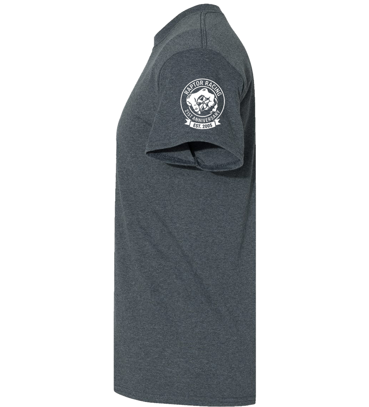 Left sleeve with the Raptor Racing 21st anniversary crest