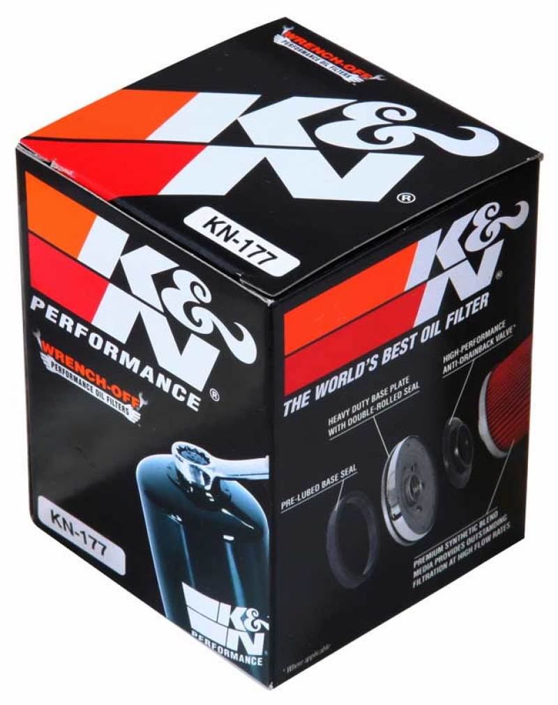 K&N Buell 2.563in OD x 2.969in H Oil Filter - KN-177