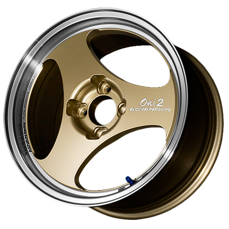 Advan ONI2 15X6 +35 4-100 Machining &amp; Champagne Gold - YAY5D35ACG