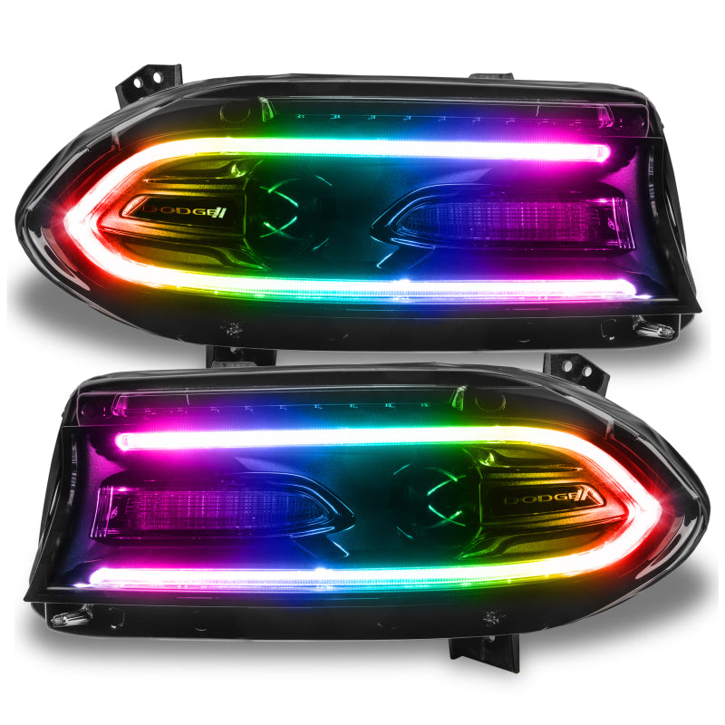 Oracle 15-21 Dodge Charger RGB+W Headlight DRL Upgrade Kit - ColorSHIFT+W SEE WARRANTY - 2394-339