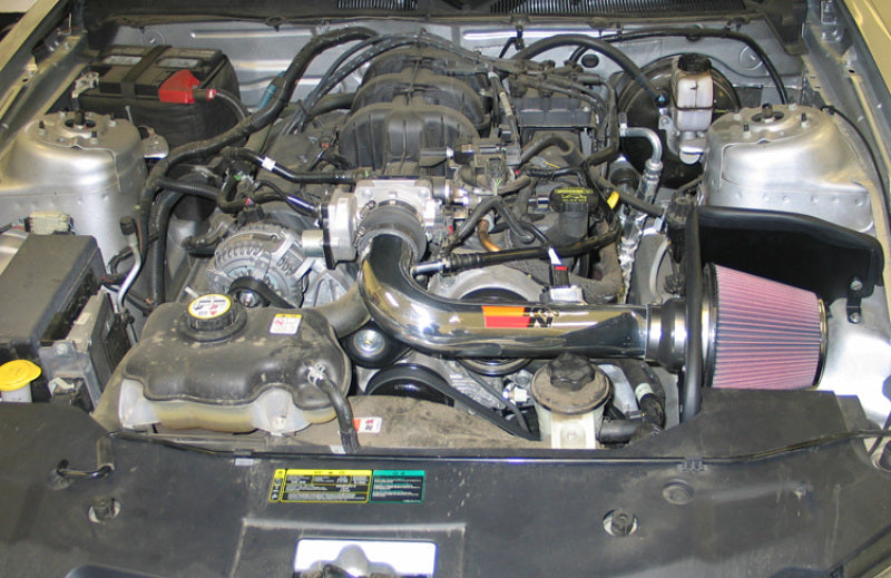 K&N 10 Ford Mustang GT V6-4.0L Typhoon Intake - 69-3525TS for 2010 Ford Mustang - angle view