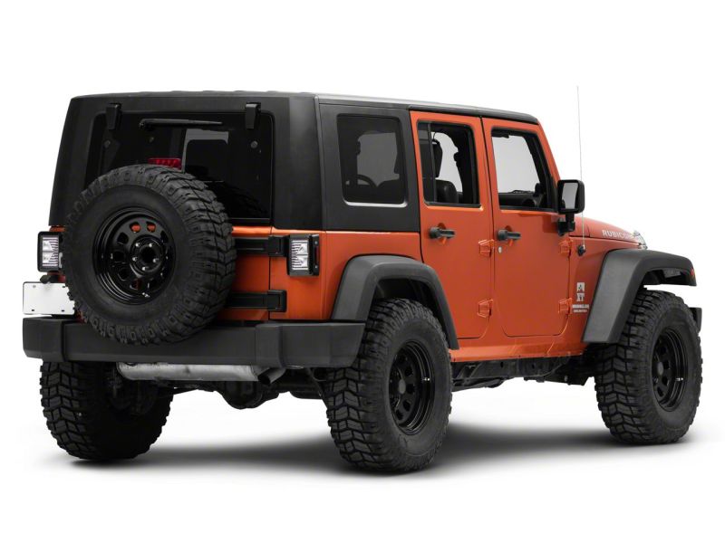 Raxiom 07-18 Jeep Wrangler JK Axial Series Vision LED Tail Lights- Blk Housing (Clear Lens) - J130809