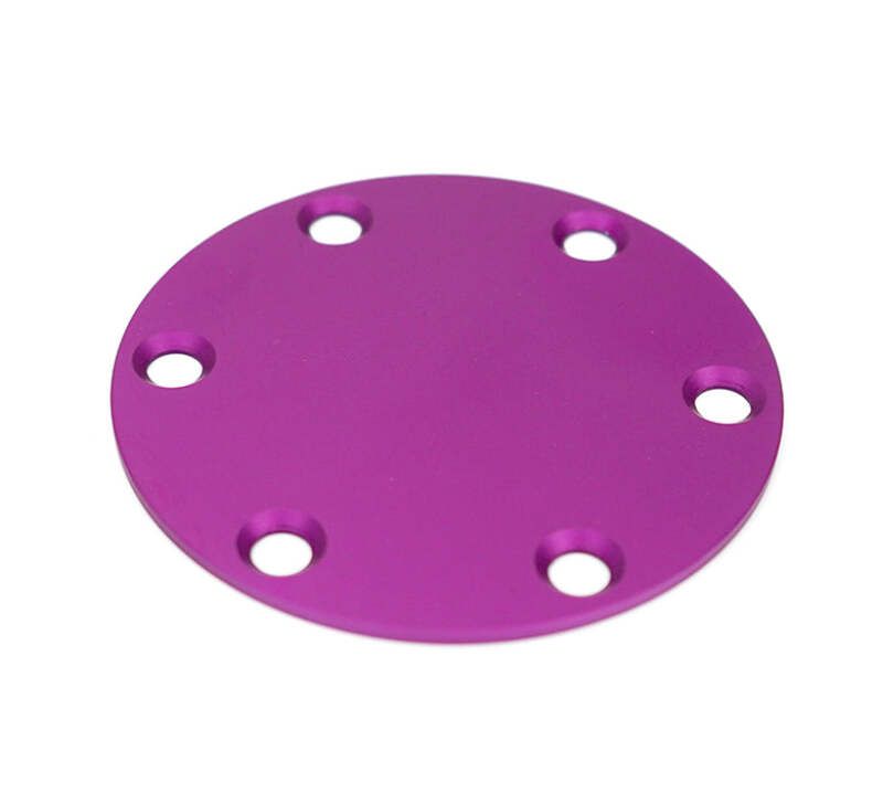 NRG Horn Delete Plate Laser Logo - Purple - STR-250PP - close-up view