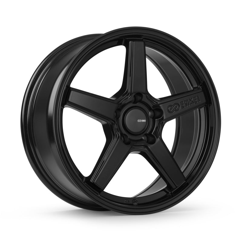 Enkei Quasar 19x8in / 5x120 BP / 55mm Offset / 72.6mm Bore - Gloss Black Wheel - 550-980-1255BK