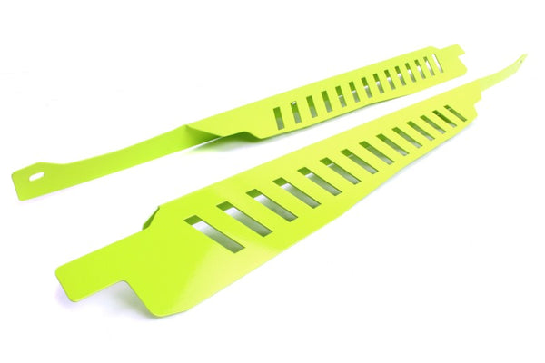 Perrin 11-14 Subaru WRX/STI Fender Shroud Set - Neon Yellow - PSP-ENG-549NY for 2008-2021 Subaru WRX STI - front view