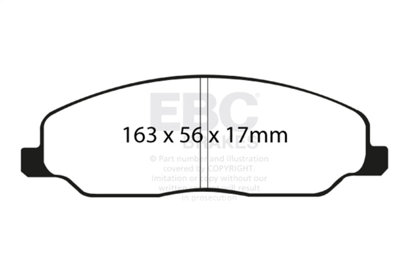EBC 05-10 Ford Mustang 4.0 Ultimax2 Front Brake Pads - UD1081
