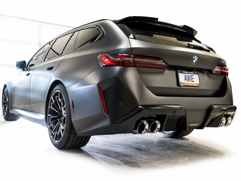 AWE BMW G90/G99 M5 Track Edition Catback Exhaust - Chrome Silver Tips - 3020-42790