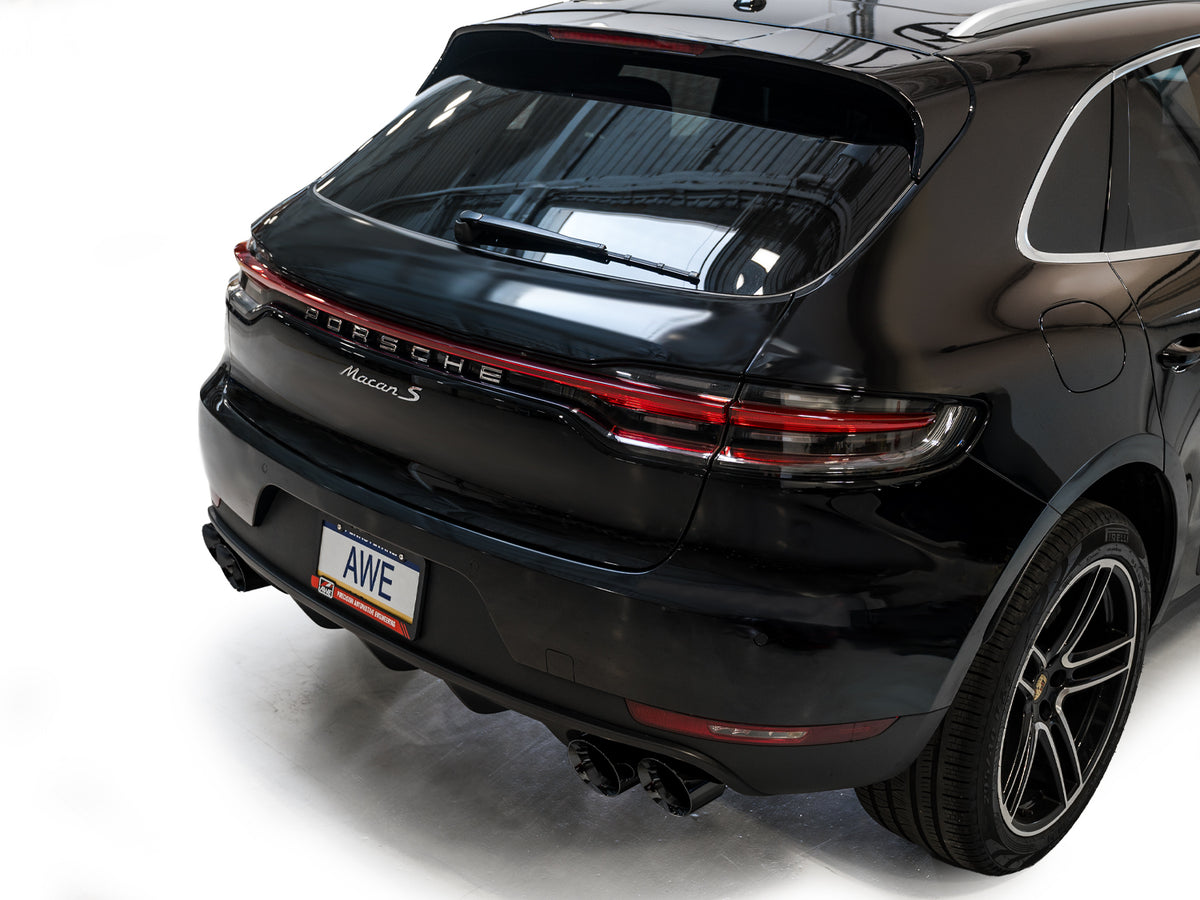 AWE Tuning 19-21 Porsche Macan 3.0T/2.9TT Touring Edition Catback Exhaust w/ Diamond Black Tips - 3015-43951