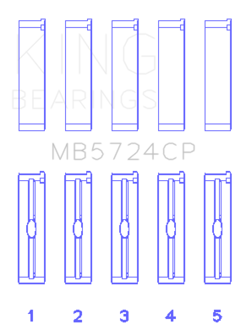 King General Motors Duramax Diesel Main Bearing Set - MB5724CP