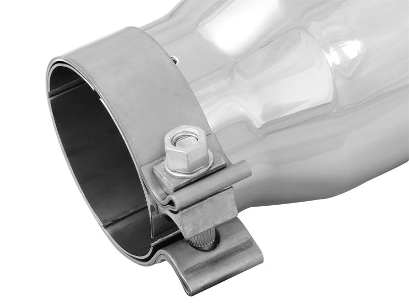 aFe MACH Force-Xp 3in Inlet x 4in Outlet x 9in Length 304 Stainless Steel Exhaust Tip Polished - 49T30401-P09