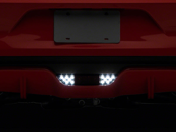 Raxiom 15-17 Ford Mustang Axial LED Reverse Light w/ Running Light Triple Flash Brake Light- Smoked - 407864 for 2015-2017 Fo