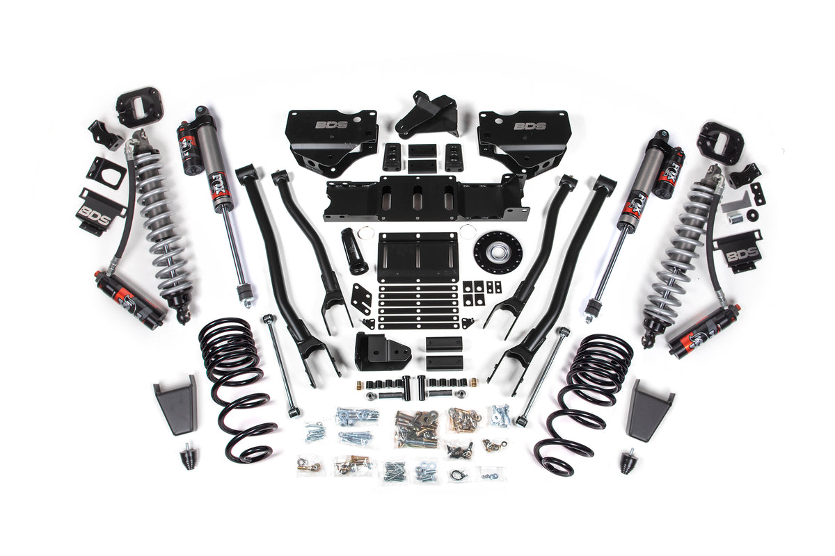 BDS Suspension 6 Inch 4-Link Lift Kit With Extended Travel With Bump Stop Extentions And Coil Springs With Fox 2.5 Performance Elite Shocks | Ram 2500 (2025-2026) - 2136FPE