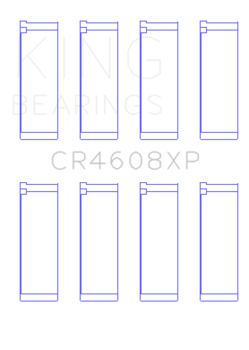 King Toyota 2ZZ-GE (Size .026) Connecting Rod Bearings (Set of 4) - CR4608XP.026