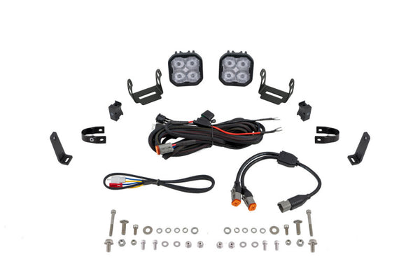Diode Dynamics SS3 LED Bumper 1 In Roll Bar Kit Pro - White SAE Fog (Pair) - DD7681 by Diode Dynamics - front view