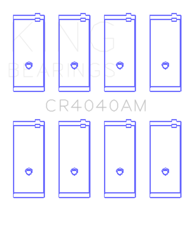 King Engine Bearings Ford Fiesta/Escort Tlb/Gud/J4B 1.0L 1.2L 1.3L (Size +0.25mm) Conrod Bearing Set - CR4040AM0.25
