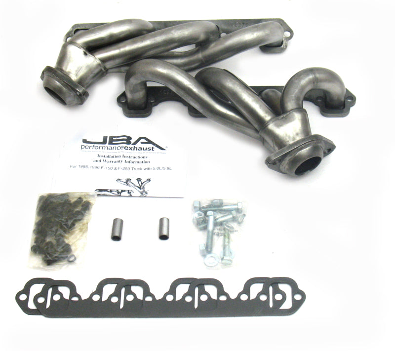 JBA 87-95 Ford F-150 5.0L SBF 1-1/2in Primary Raw 409SS Cat4Ward Header - 1627S