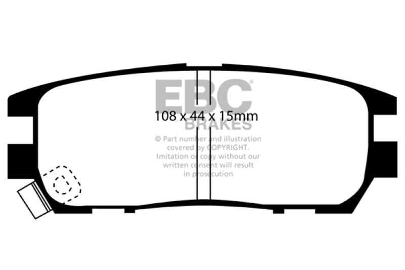 EBC 92-97 Mitsubishi Montero 3.0 Ultimax2 Rear Brake Pads - UD567