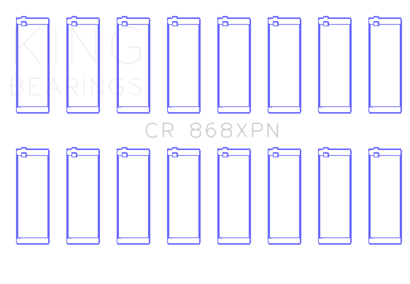 King Ford Prod V8 4.6L/5.4L (Size 0.026) Performance Rod Bearing Set - Size +0.026mm - CR868XPN.026