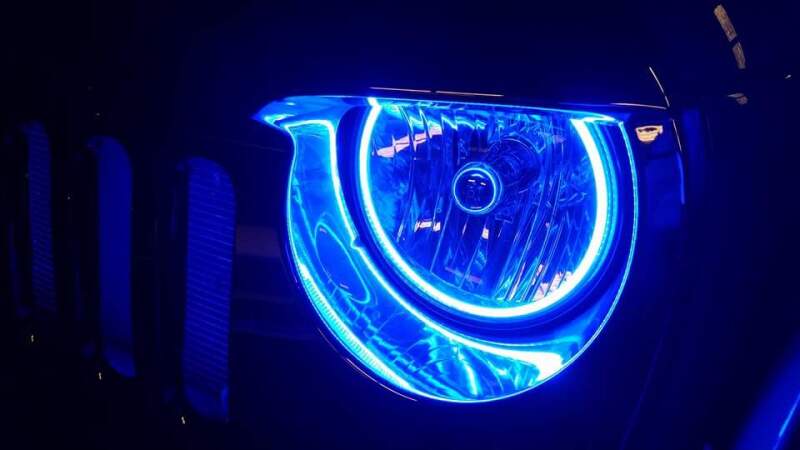 Oracle Jeep Wrangler JK 07-17 LED Waterproof Halo Kit - ColorSHIFT w/o Controller SEE WARRANTY - 3943-334