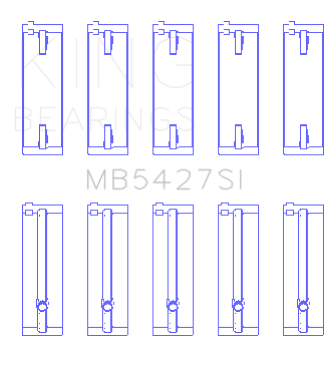 King Engine Bearings Honda L13A4/L15A (Size +0.50mm) Main Bearing Set - MB5427SI0.5