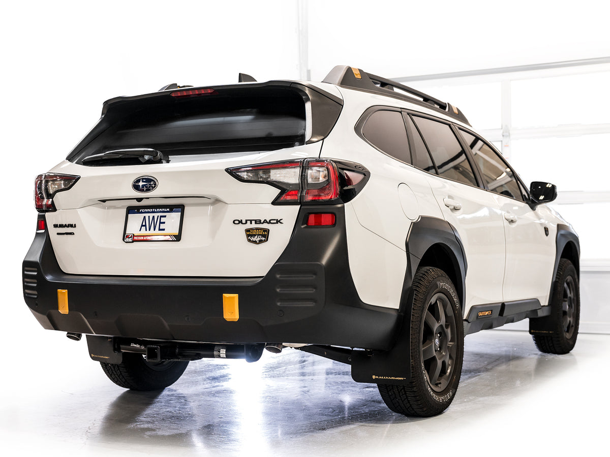 AWE 20-25 Subaru Outback (Wilderness & XT) 0FG Catback Exhaust w/Dual BashGuards - 3015-38246
