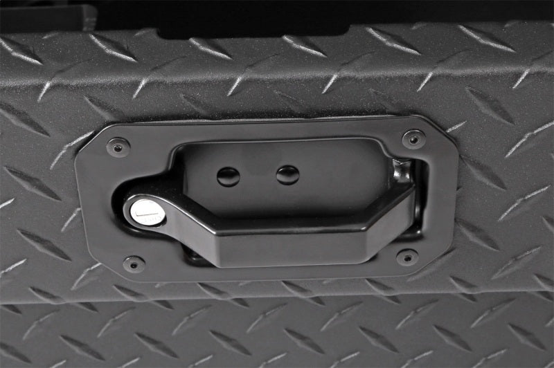 Deezee Universal Tool Box - Red Crossover - Single Lid Black BT Pull Handle (Low/Txt Blk) - DZ10170LTB