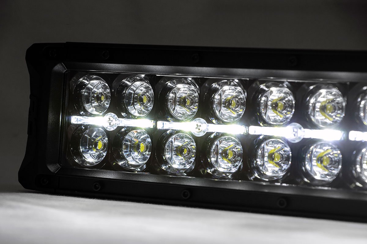 Mesh Grille | 30&quot; Dual Row LED | Black | White DRL | GMC Sierra 1500 (14-15)