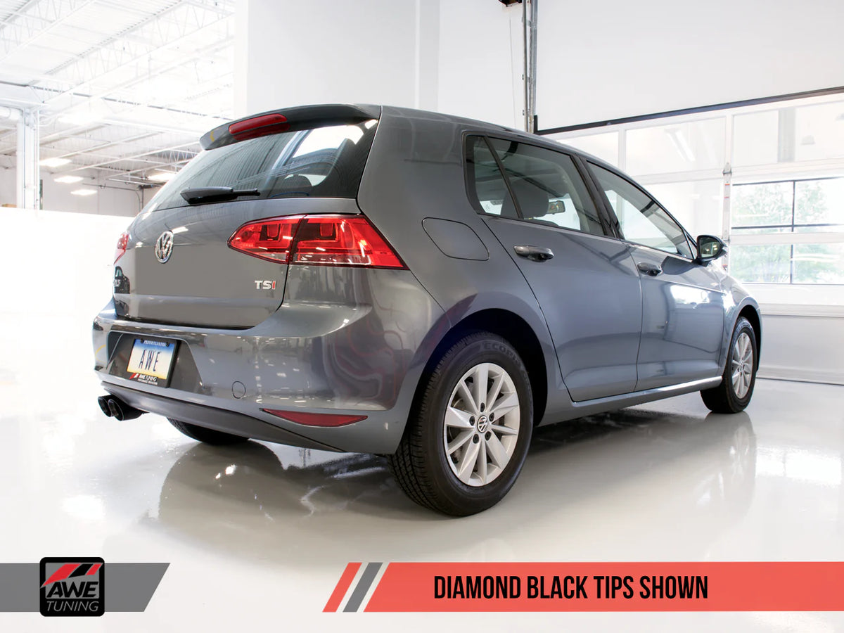 AWE Tuning VW MK7 Golf 1.8T Touring Edition Exhaust w/Diamond Black Tips (90mm) - 3015-23044