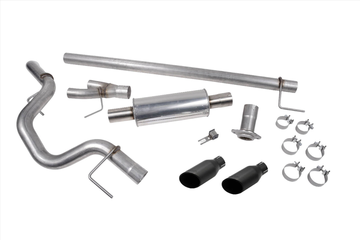 Roush 21-24 Ford F-150 5.0L V8 Side Exit Catback Performance Exhaust w/ Black Tips - 422266-BLK