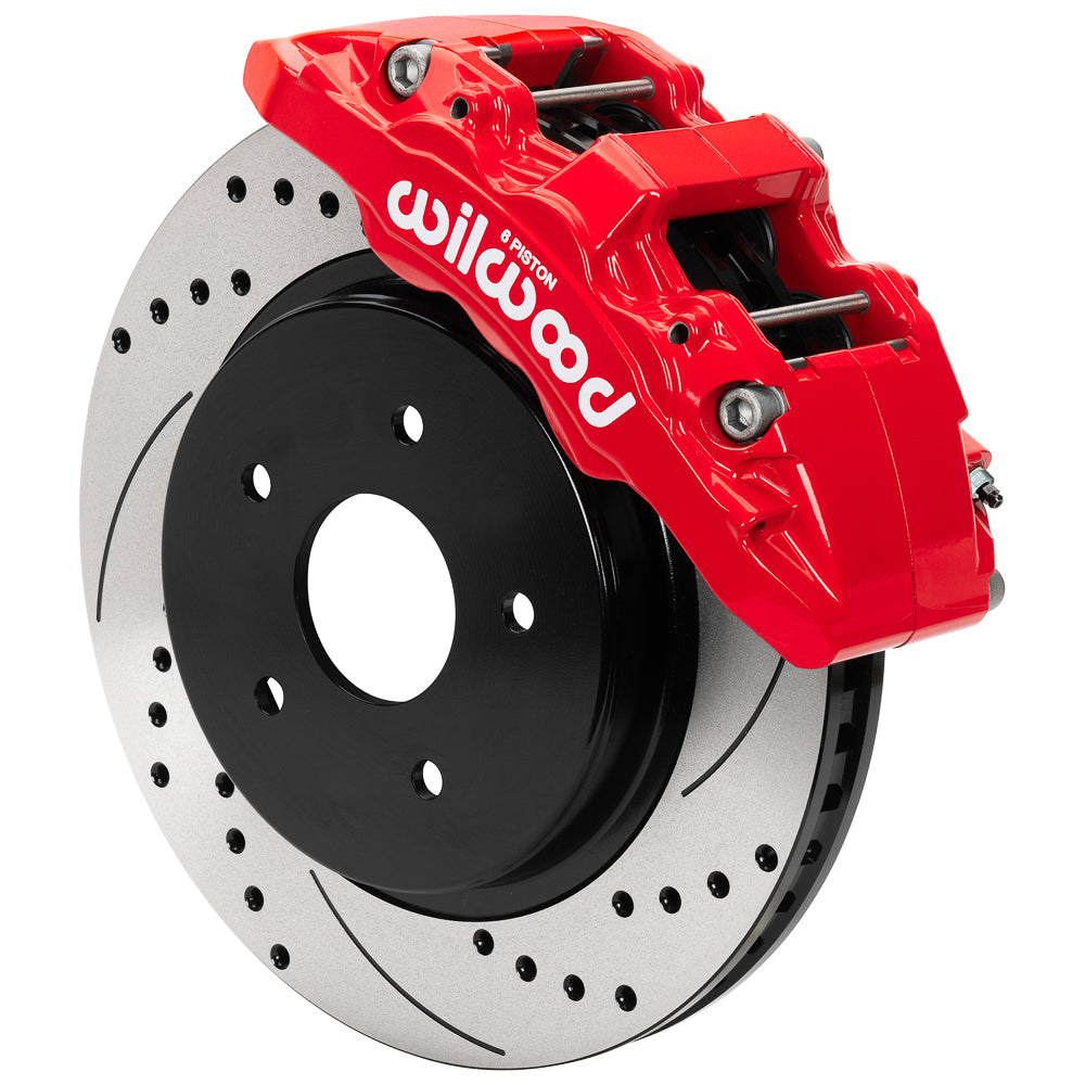 Wilwood 13-18 RAM 1500 4WD AERO6-DM - 13.38in Drilled & Slotted Rotor - Red - 140-18208-DR by Wilwood