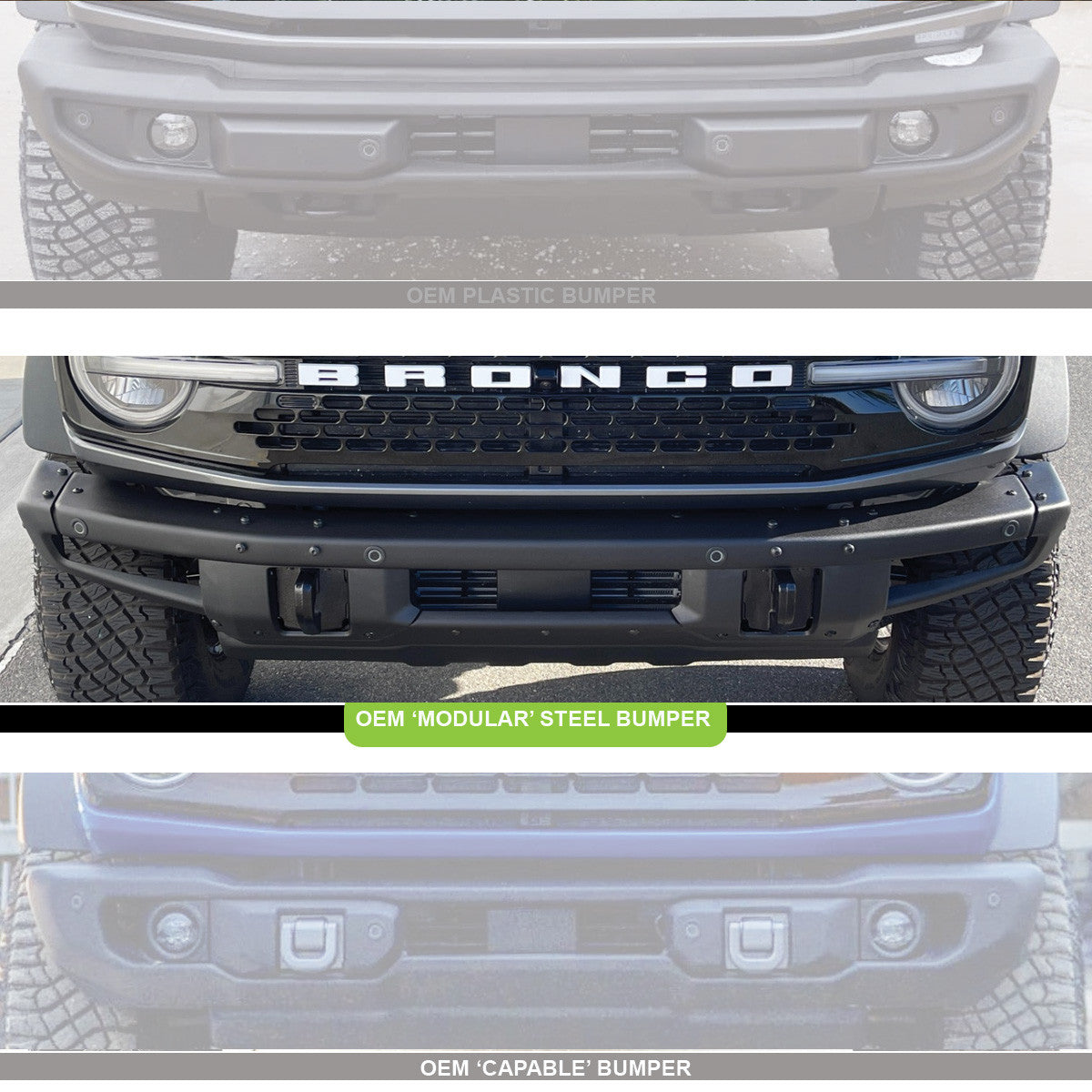 Baja Designs Bronco OEM Modular Bumper Reference