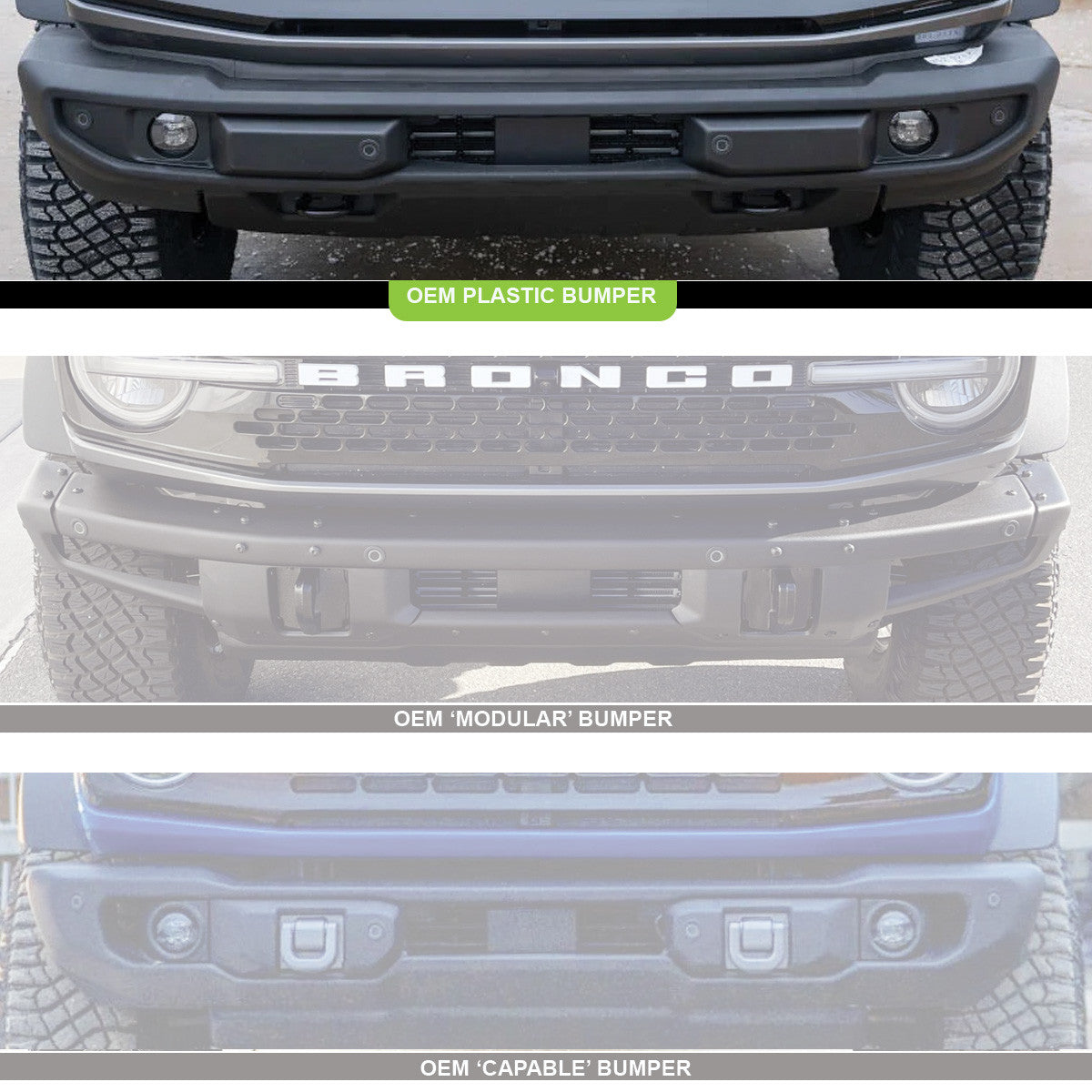 Baja Designs Bronco OEM Plastic Bumper Reference