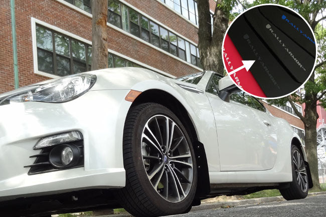 Rally Armor 13-17 Subaru BRZ / Scion FR-S Black UR Mud Flap w/ Grey Logo - MF23-UR-BLK/GRY
