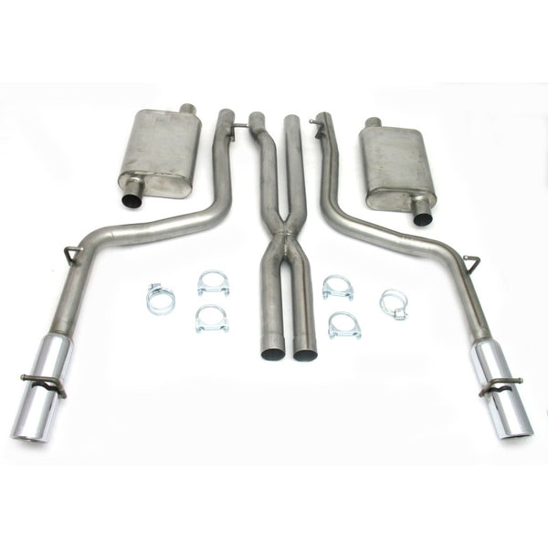 JBA 05-10 Chrysler/Dodge Cars 5.7L 409SS Dual Rear Exit Cat-Back Exhaust - 40-1600 for 2006-2010 Dodge Charger - front view