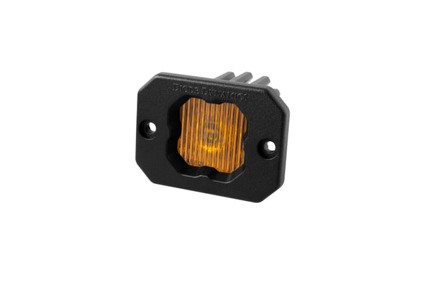 Diode Dynamics Stage Series C1 LED Pod - Yellow SAE Fog Flush ABL Each - DD6851S by Diode Dynamics - front view
