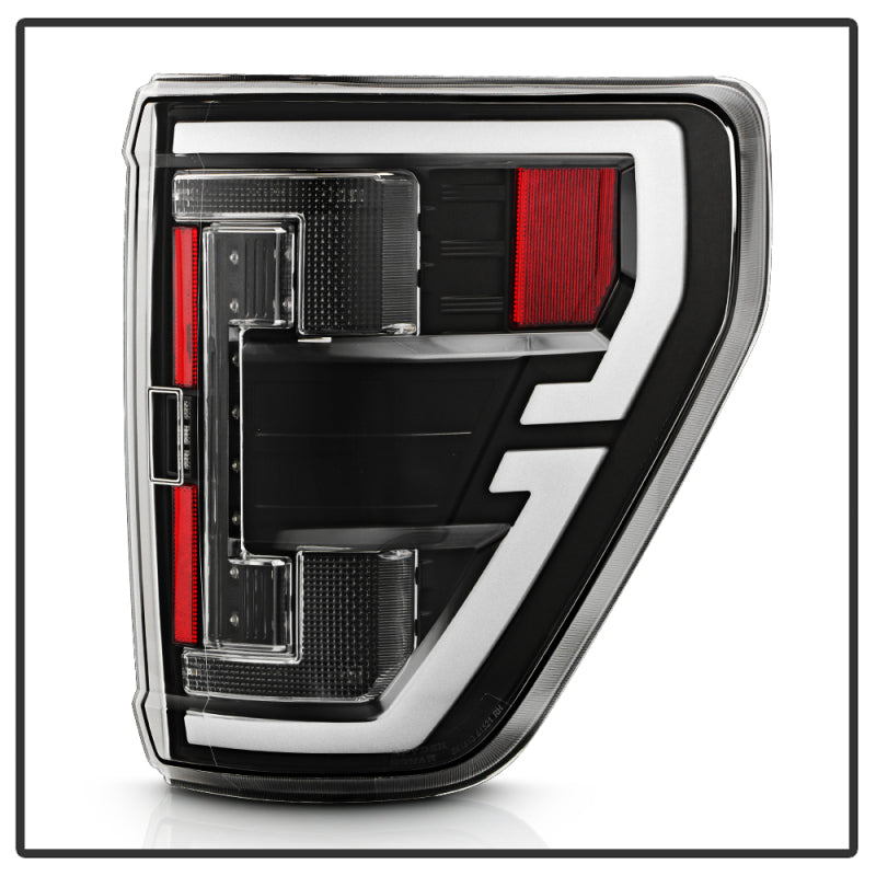 Spyder 21-23 Ford F150 (Halogen w/ Blind Spot) Full LED Tail Lights - Black (ALT-YD-FF15021HALBS-BK) - 5088789