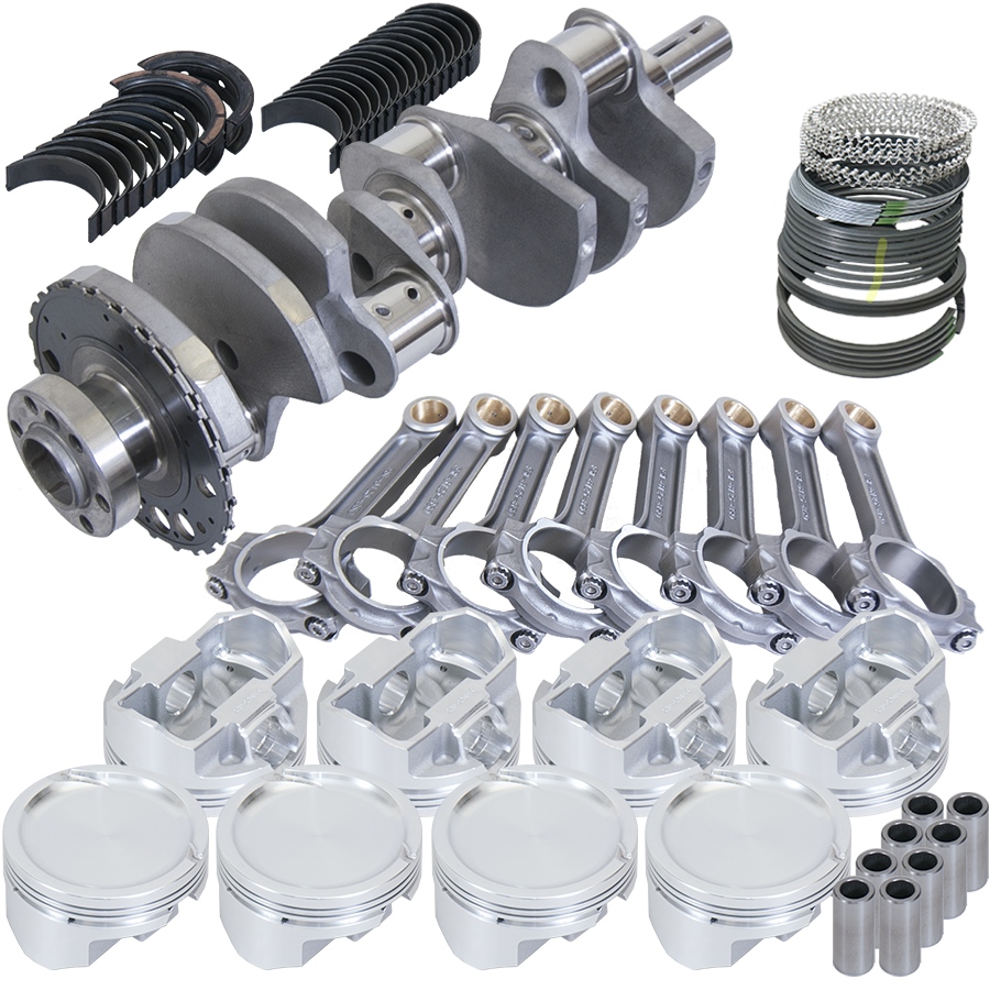 Eagle Chevy 4.8/5.3 LS 4.000in Crank 24 Tth Rlctor 6.125in I-Beam 3.810in Pistons Balanced Assembly - B627023810 - front view