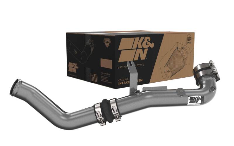 K&amp;N 22-24 Honda Civic 1.5L L4 Aluminum Charge Pipe Kit - Gunmetal Gray - 77-1022KC