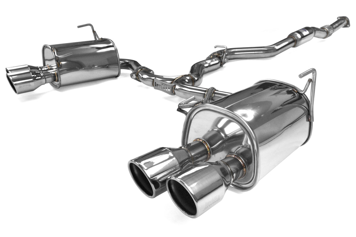 Invidia 15+ Subaru WRX/STI 4Dr Q300 Twin Outlet Rolled Stainless Steel Quad Tip Cat-Back Exhaust - HS15STIG3S