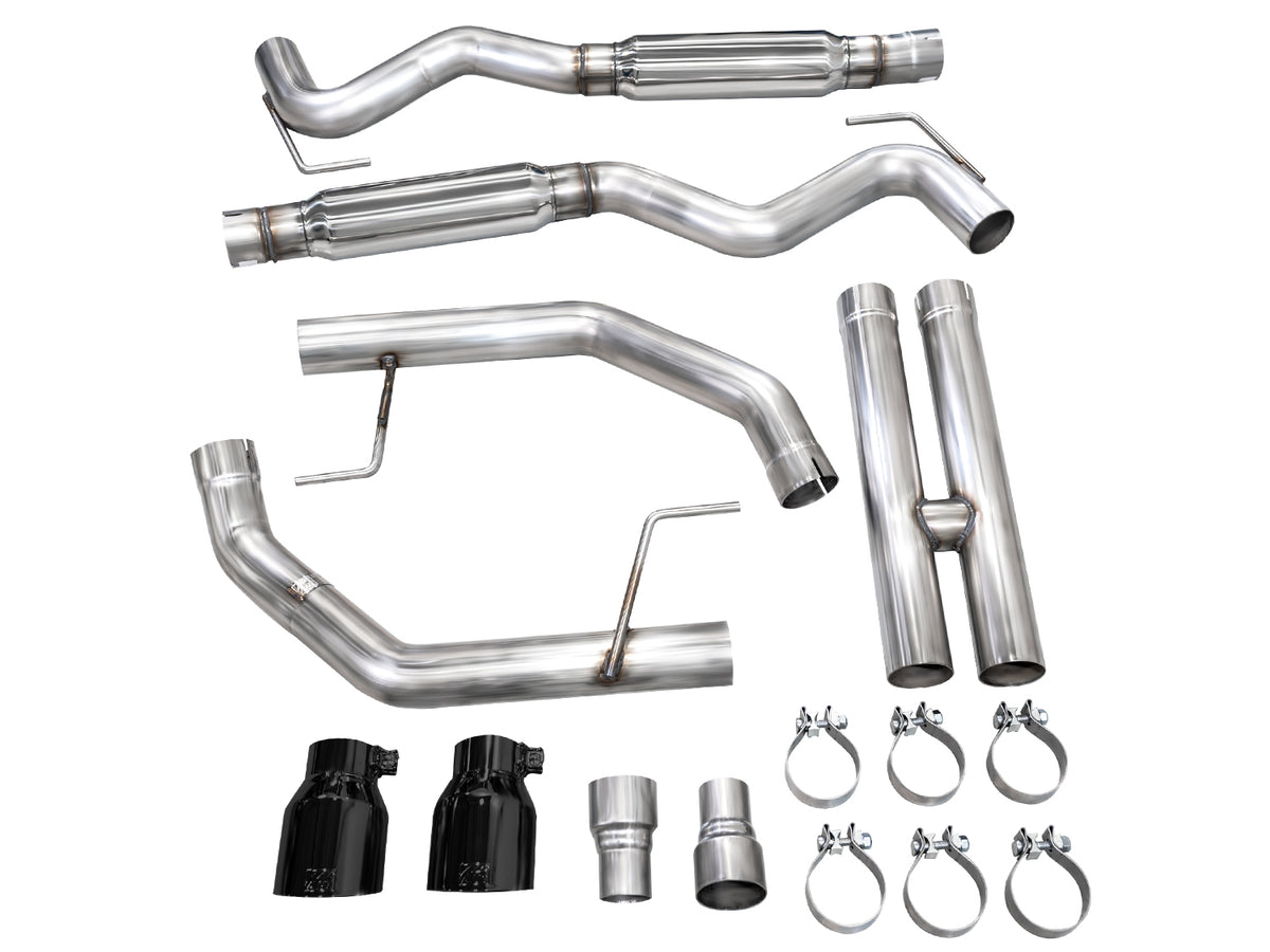 AWE 2024 Ford Mustang GT Fastback S650 RWD Track Edition Catback Exhaust w/ Dual Diamond Black Tips - 3020-33650