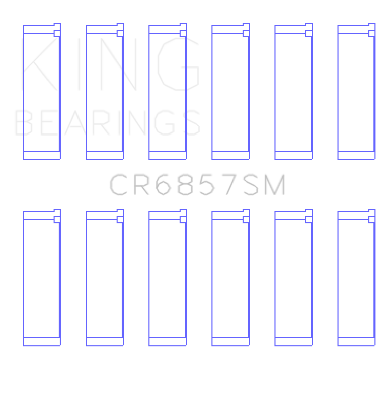 King Engine Bearings Chrysler Pentastar 3.6L Erb V6 (Size +0.25mm) Connecting Rod Bearing Set - CR6857SM0.25