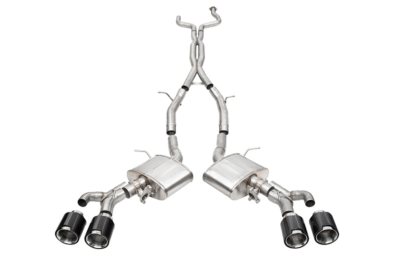 Corsa 22-25 Cadillac CT4 V Blackwing 3in Dual Mode Active Cat-Back 4.5in CF Polished Dual Rear Tip - 21317CF