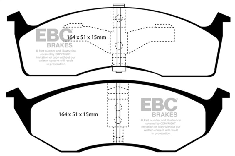 EBC 96-00 Chrysler Town & Country 3.3 (15in Wheels) Greenstuff Front Brake Pads - DP61065