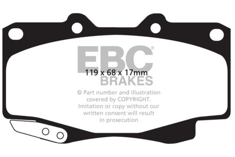 EBC 99-04 Toyota Tacoma 4WD 2.7 Yellowstuff Front Brake Pads - DP42005R