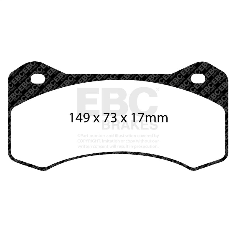 EBC Racing Wilwood Aero4 Radial Mount 6620 20mm SR-11 Sintered Race Pad - DP8054.20SR11