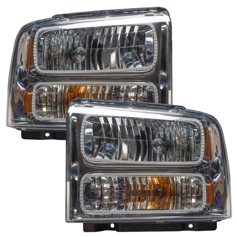 Oracle 05-07 Ford F-250/350 SMD HL - Chrome - ColorSHIFT w/ BC1 Controller  - 7160-335 by ORACLE Lighting